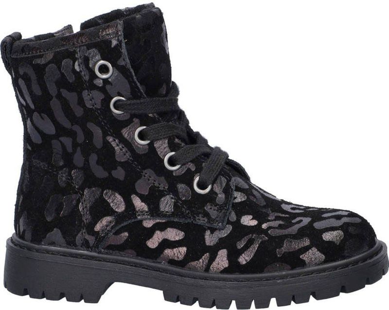 Nelson - Kids - Veterboots - Suède - Panterprint - Gevoerd met Fake Fur