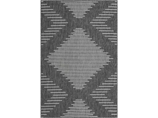 Tapis d'Extérieur - 305x213 - Anthracite - Tulum Symetry