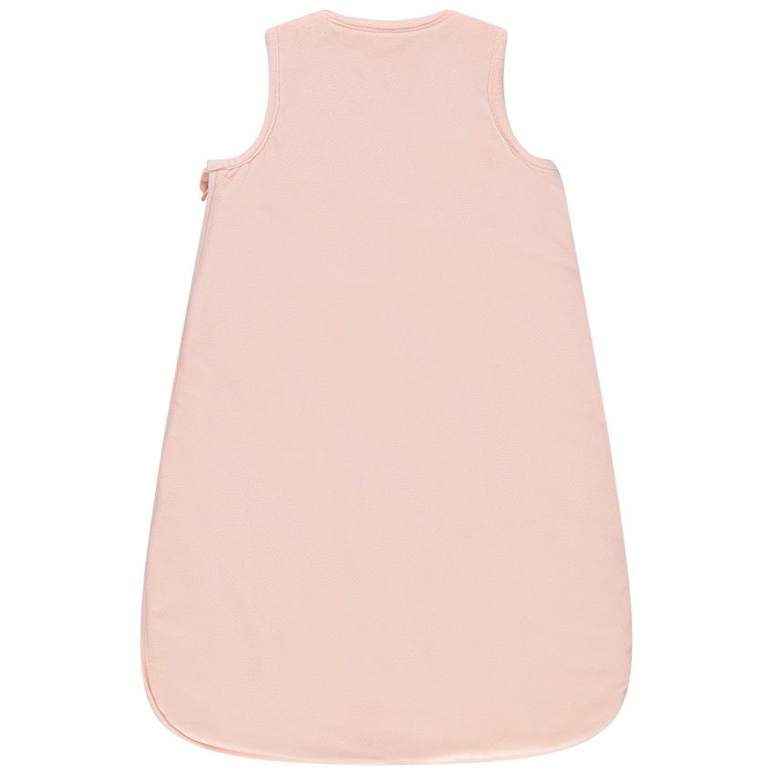 Turbulette en velours sans manches broderie lapin - Rose