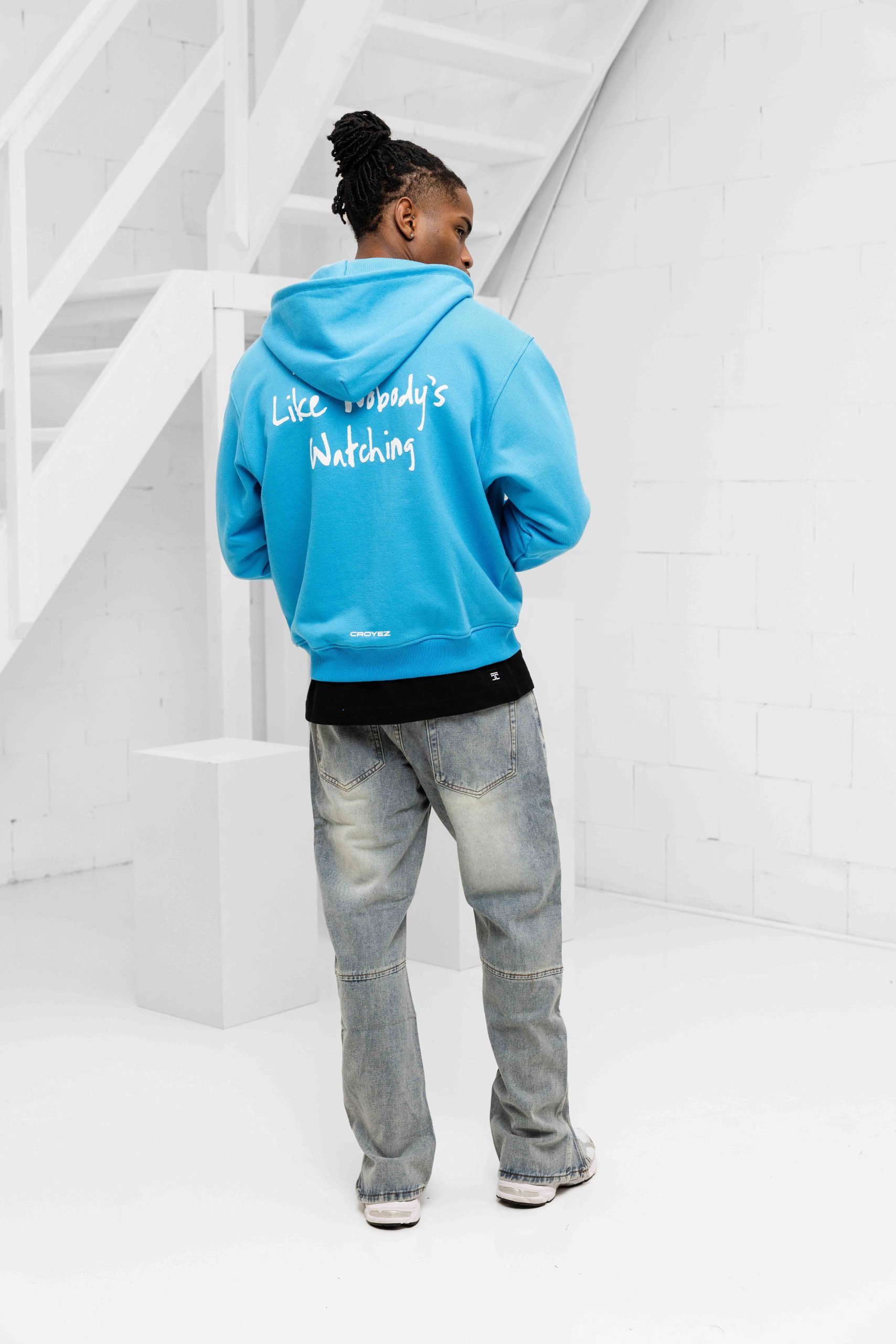 Croyez Kiss Me Like Zip Hoodie Heren Blauw