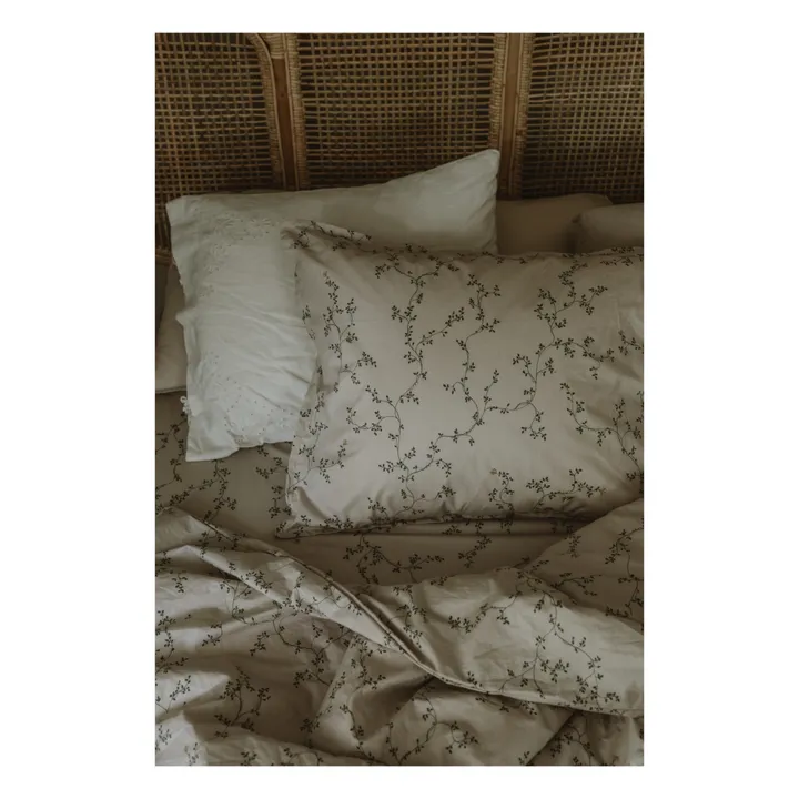 garbo&friends Taie d'oreiller Botany en percale de coton | Vert