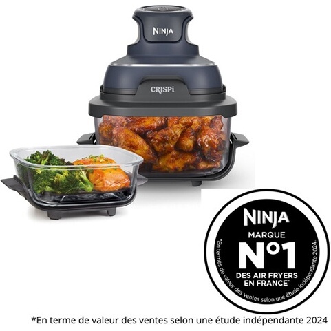 Friteuse sans huile Ninja Crispi Airfryer en verre FN101EUGY Bleu Gris