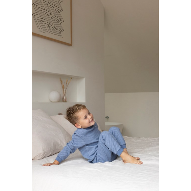 Feetje Wafel Pyjama Blue melange