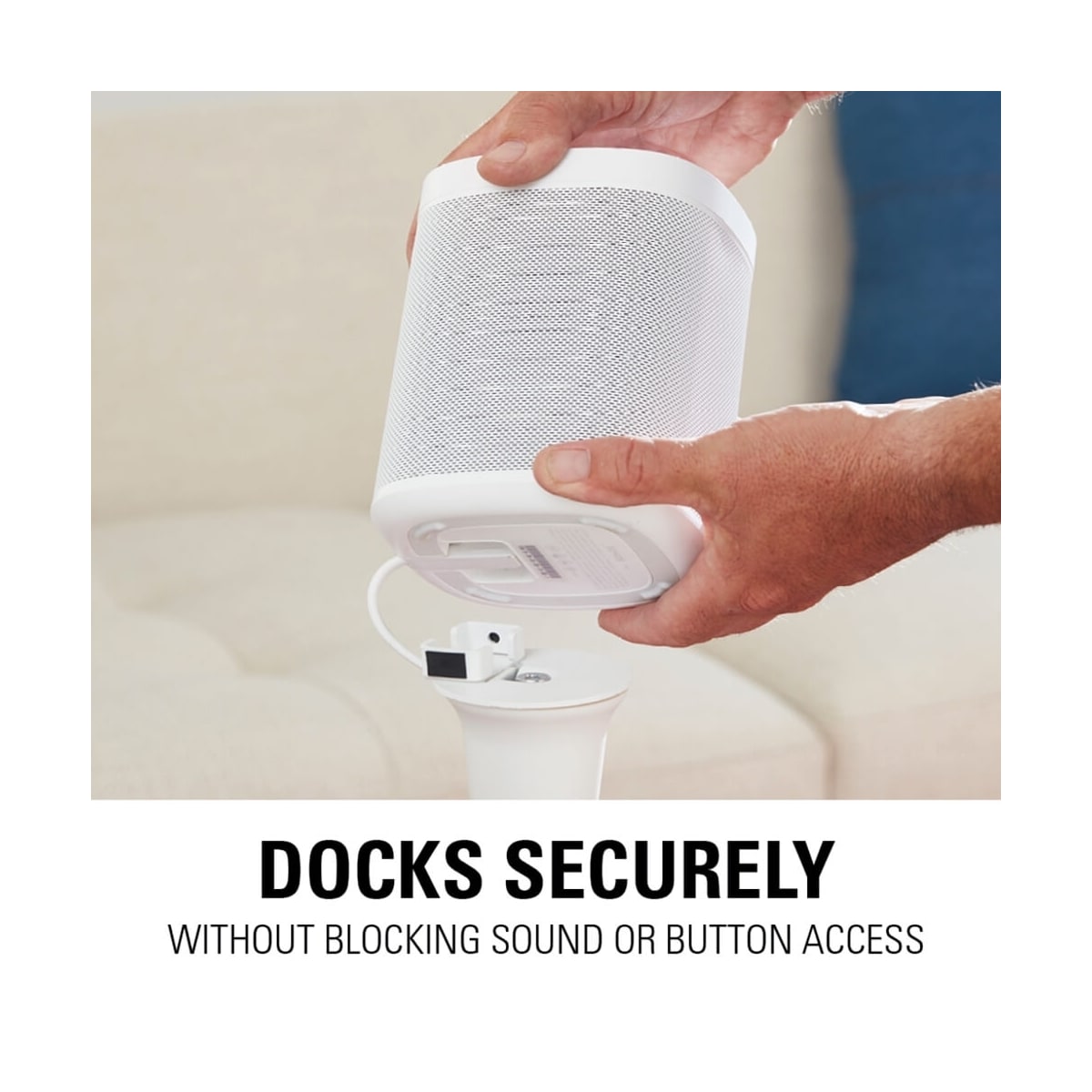 SANUS Gulvstativ for Sonos One SL Play:1 Play:3 Par Hvit