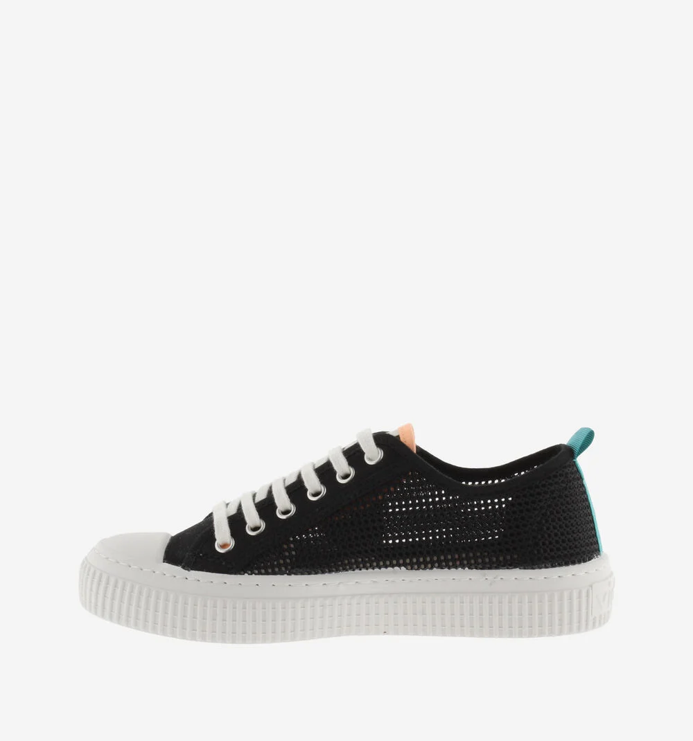 1915 RE-EDITION BASKET MESH Baskets en toile et mesh pour femme NEGRO