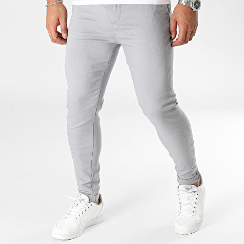 Pantalon Chino Skinny Gris