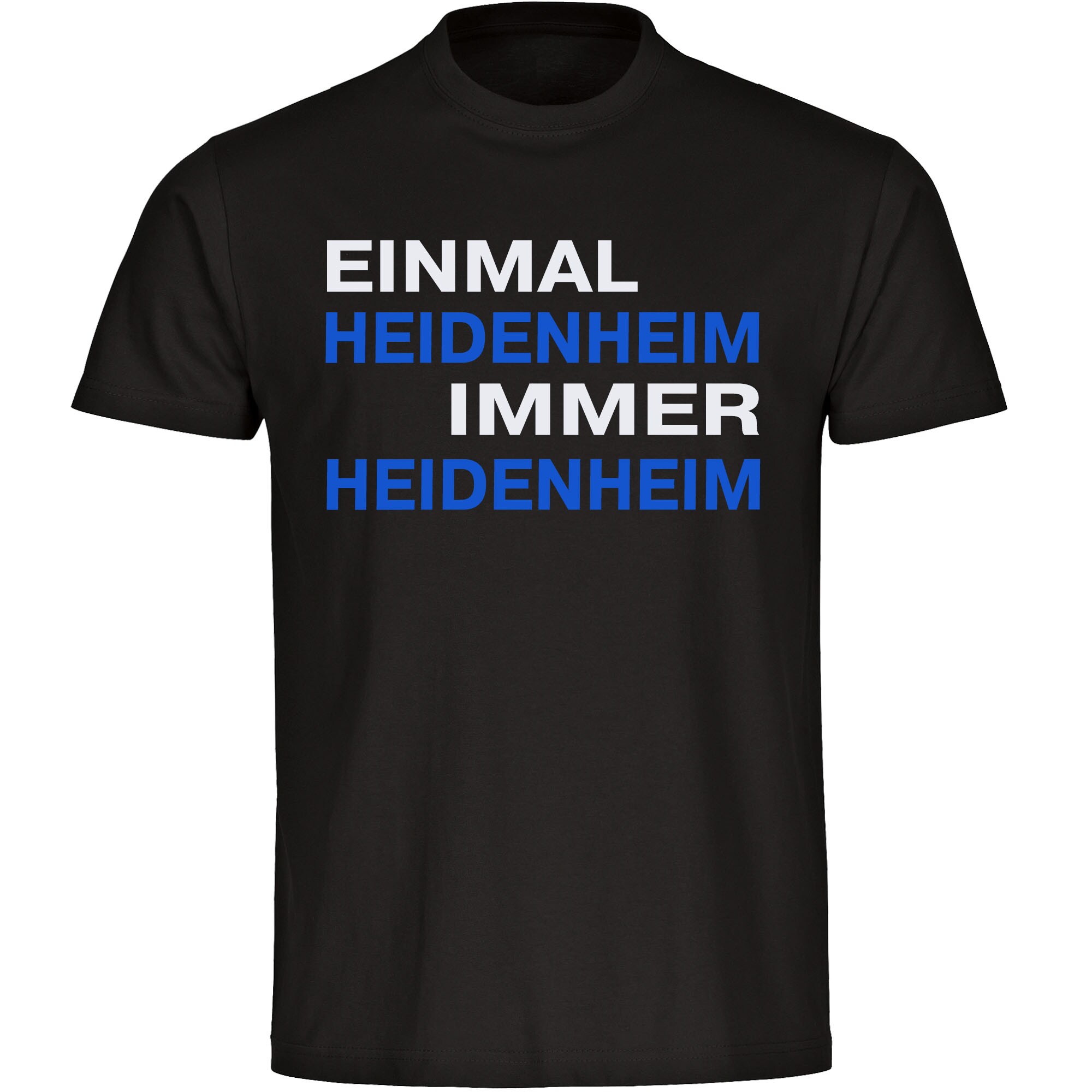multifanshop® Herren T-Shirt - Heidenheim - Einmal Immer - Druck rot