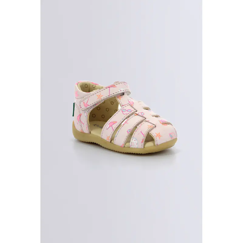 Bigflo Rose plage SANDALES Cuir Fille