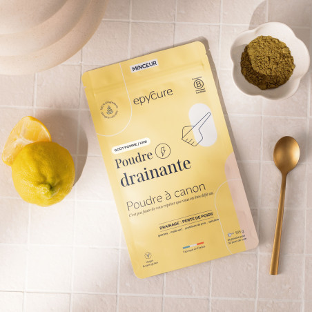 Epycure Laboratoire Poudre drainante Pomme kiwi 2 mois