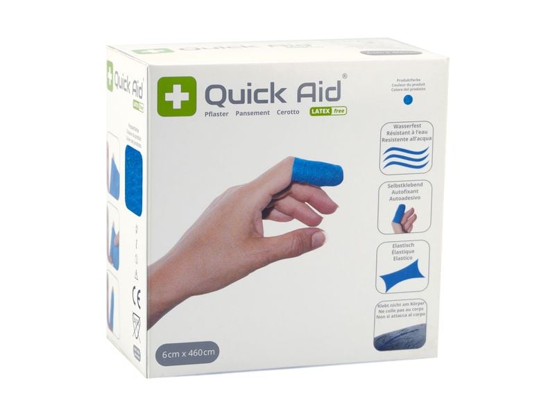 Quick Aid Pflaster beige, 6 x 460 cm Selbstklebendes, atmungsaktives Wundverband-Pflaster
