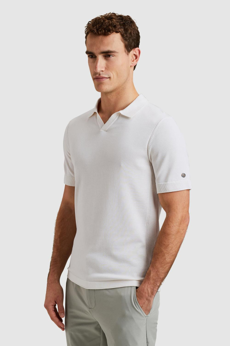 Cast Iron witte heren polo