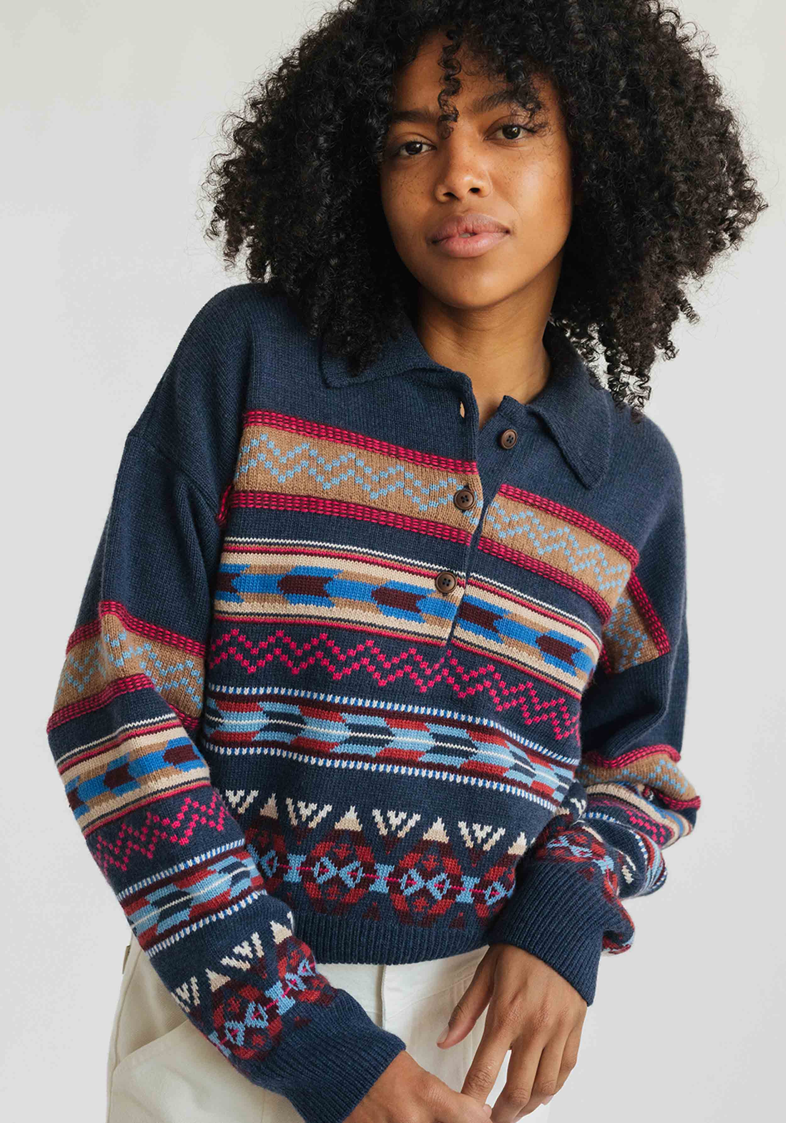 Twothirds Strickpullover Buckow Jacquard