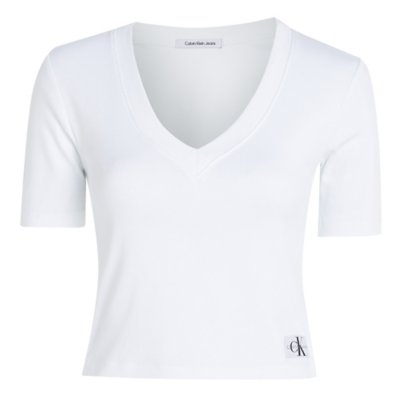 Tee-shirt à manches courtes femme Woven Label CALVIN KLEIN