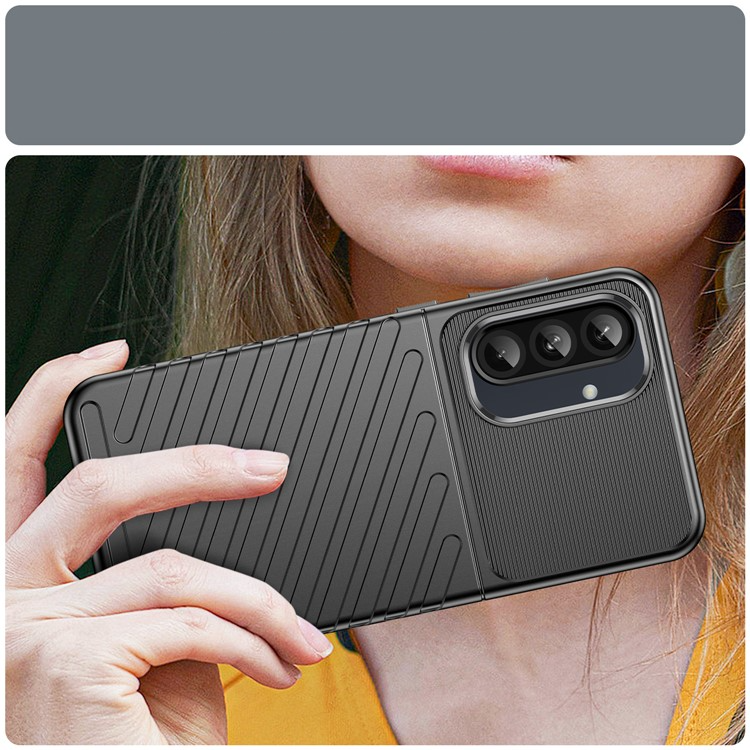 Samsung Galaxy A56 / A36 Gummi Case Schutzhülle Grip Design - Schwarz