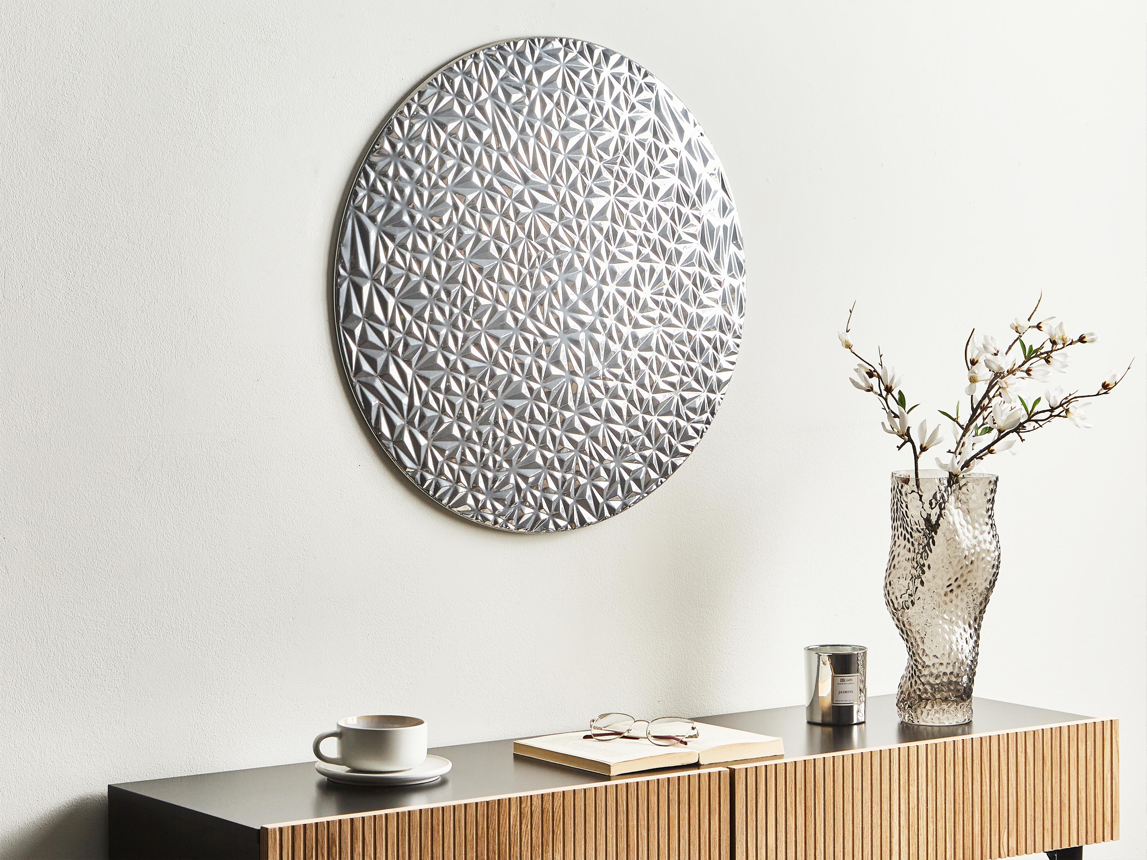 Wanddecoratie MOSCAVIDE Metaal 60 cm Zilver