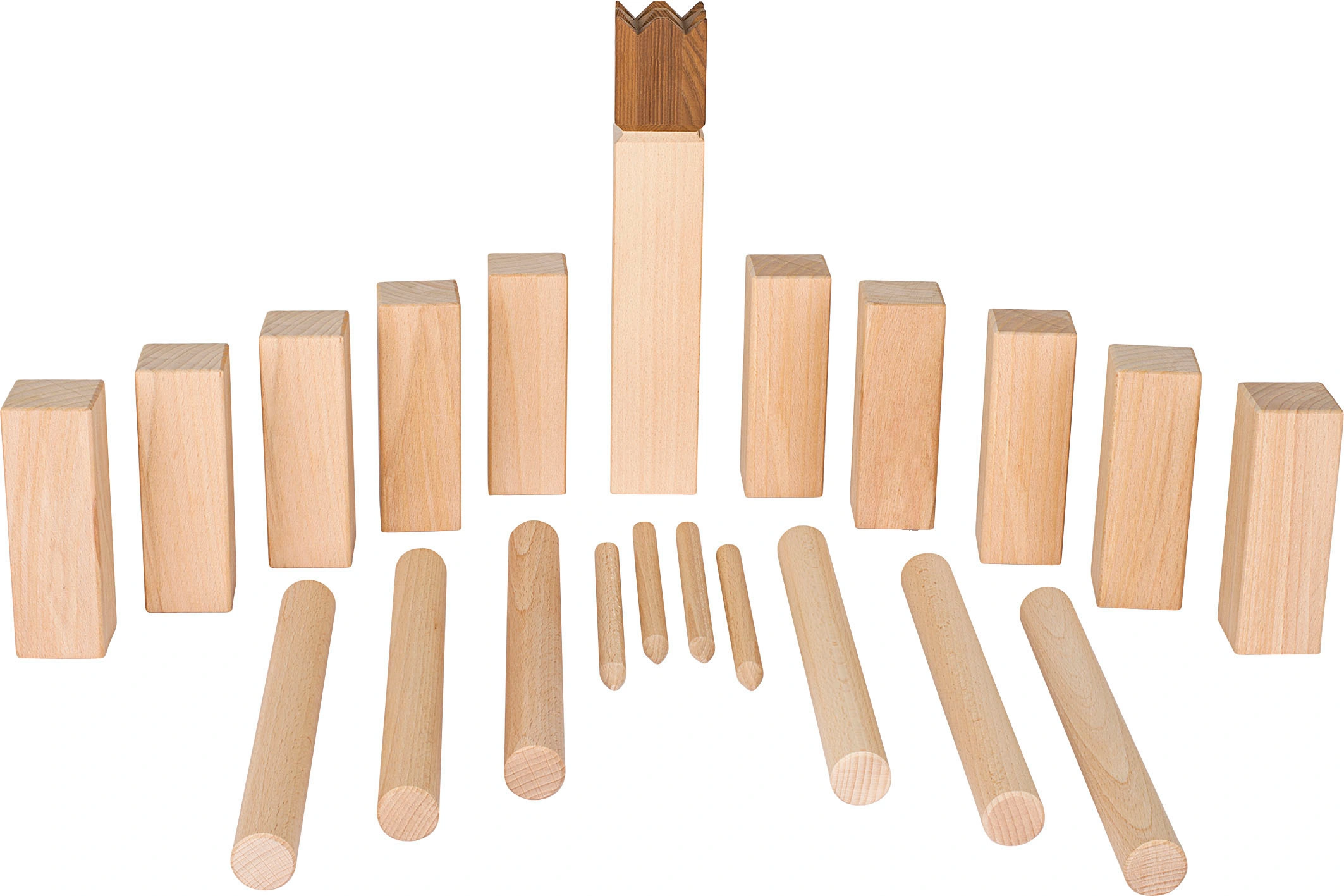 Garten-Spielzeug WIKINGER KUBB aus Holz in natur