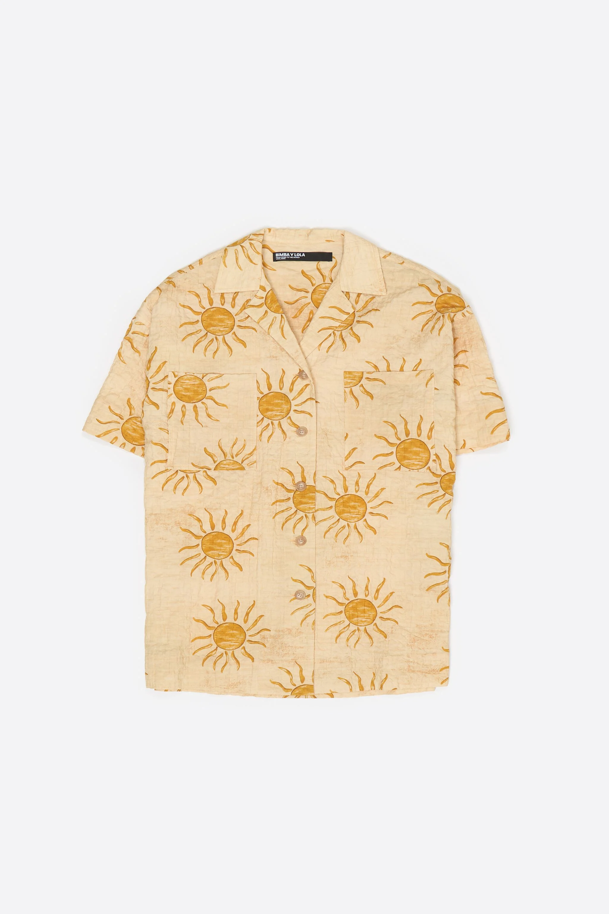Camisa oversized Bimba by the South em algodão texturizado