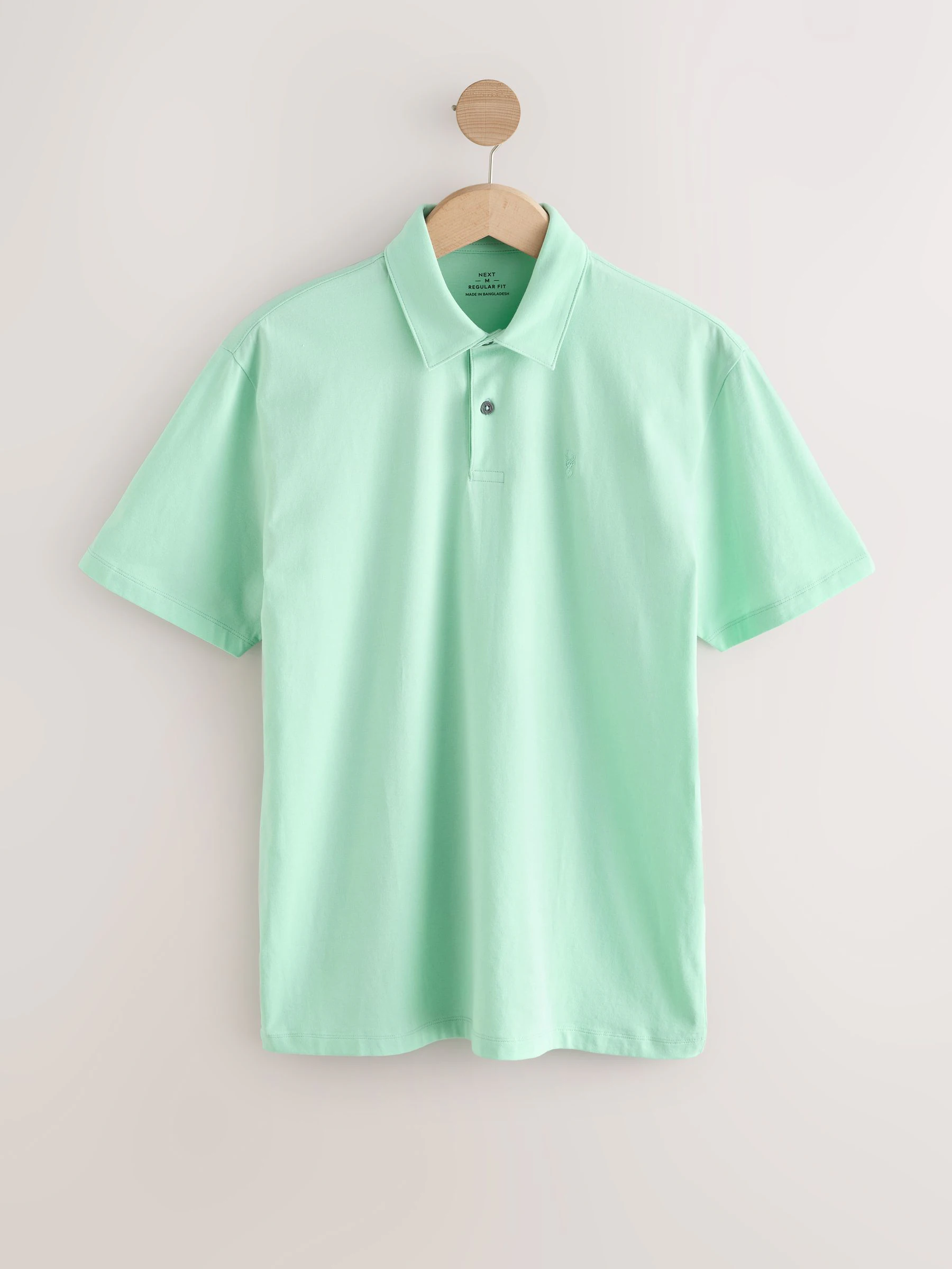 Blauw/geel/roze/grijs/groen pastel - Normale Pasvorm - Set van 5 jersey poloshirts met korte mouwen