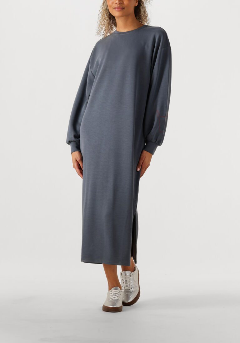 zwarte alix the label mini jurk ladies knitted flowy long sweater dress