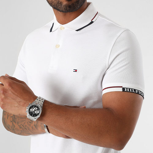 Polo Manches Courtes Slim Cuff 3285 Blanc