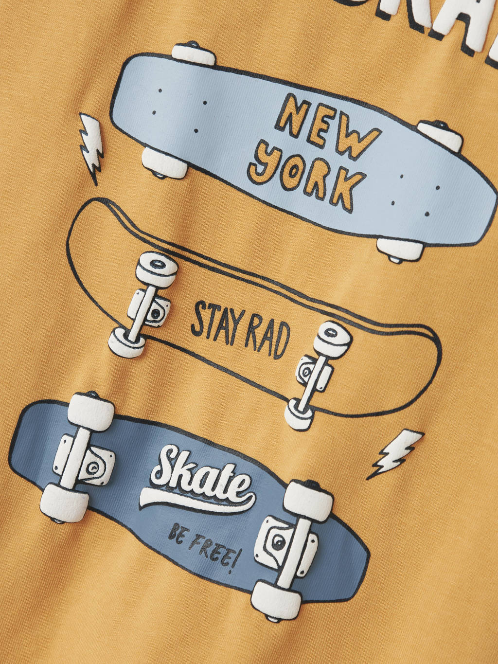 NAME IT t-shirt geel