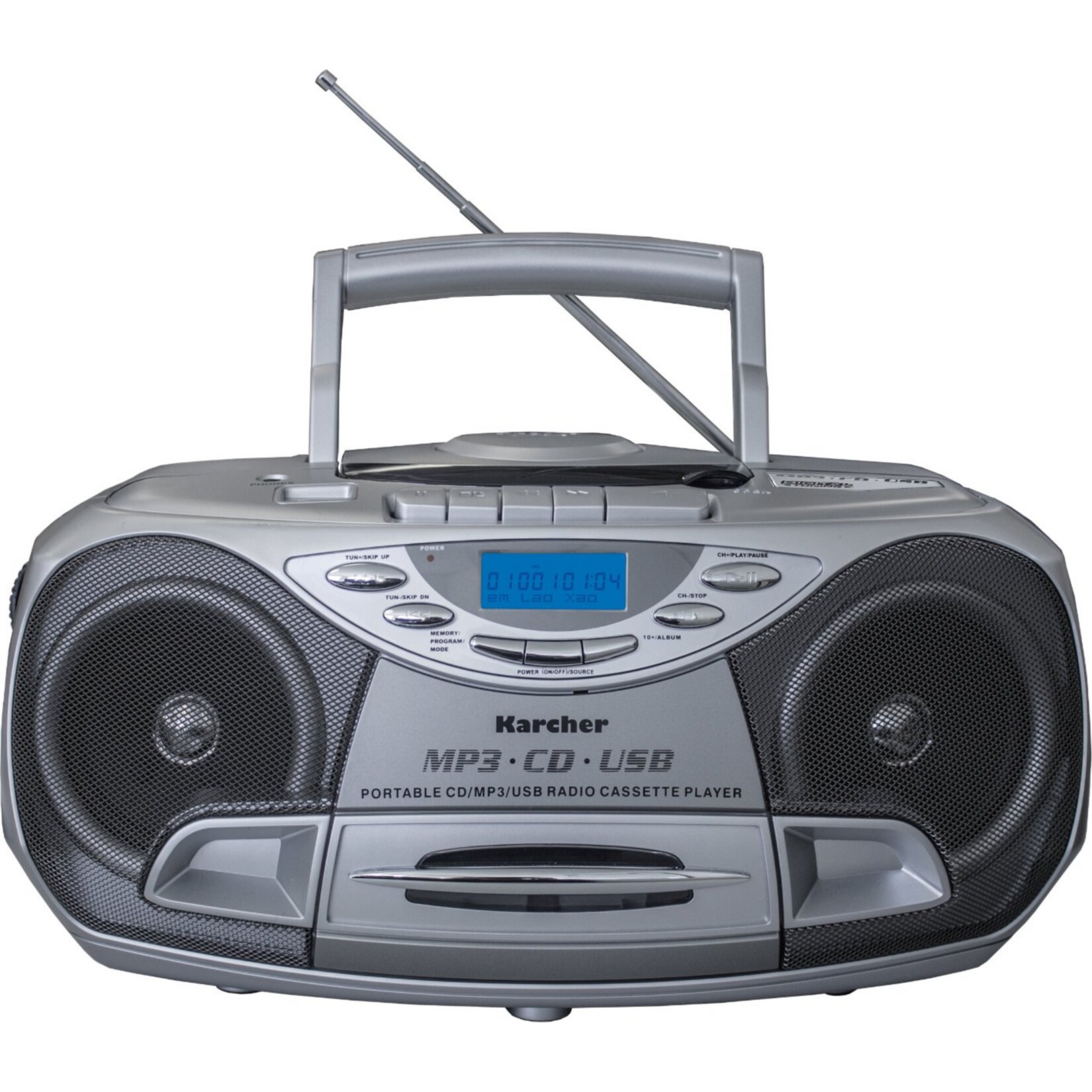 Karcher RR510N tragbares Stereo-CD-Radio - silber