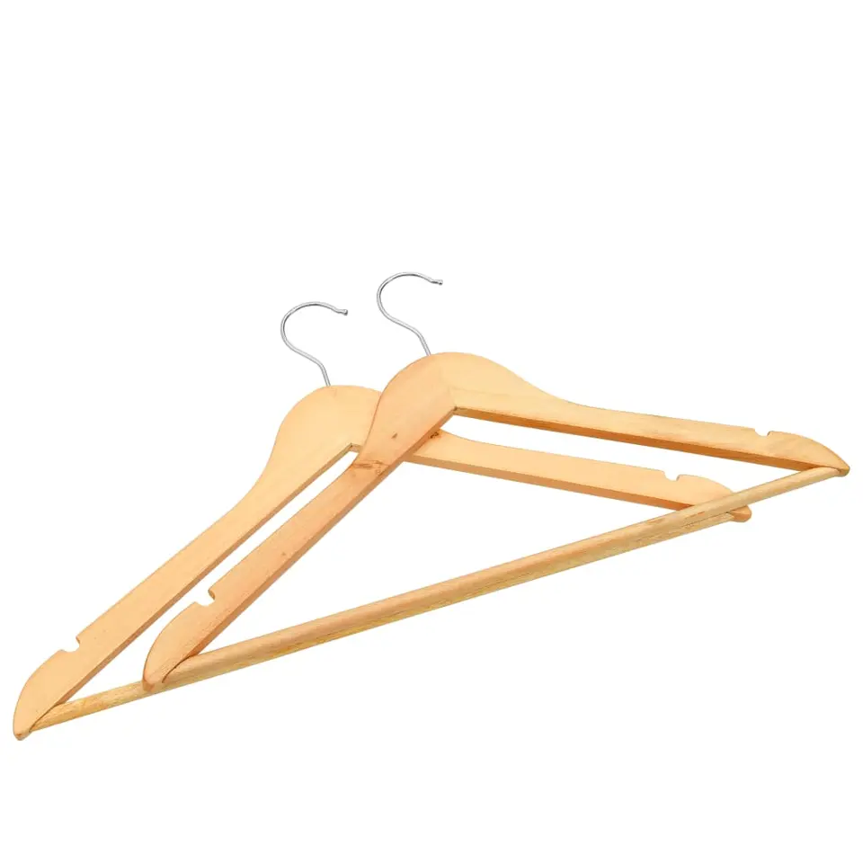 vidaXL - Kleerhanger - Bruin - Hout - 20 stuks
