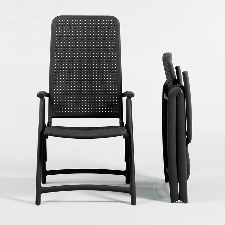 Nardi - Darsena Relax Klappsessel (2x)   Step Tisch, bianco