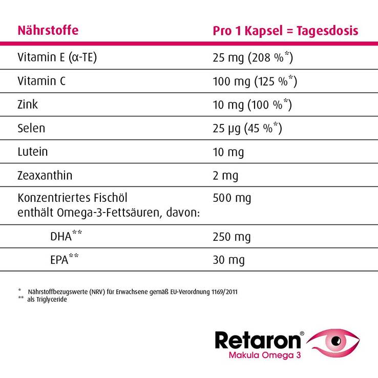 Retaron Makula Omega-3 Kapseln, 30 St
