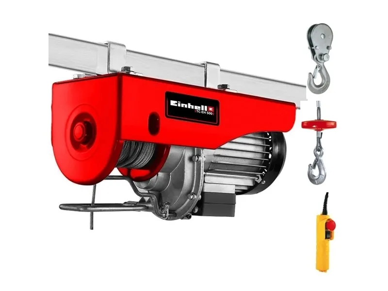 Einhell TC-EH 500, 500 kg, 11,5 m, 5,7 m, 5,7 m/min, 11,5 m/min, 1000 W