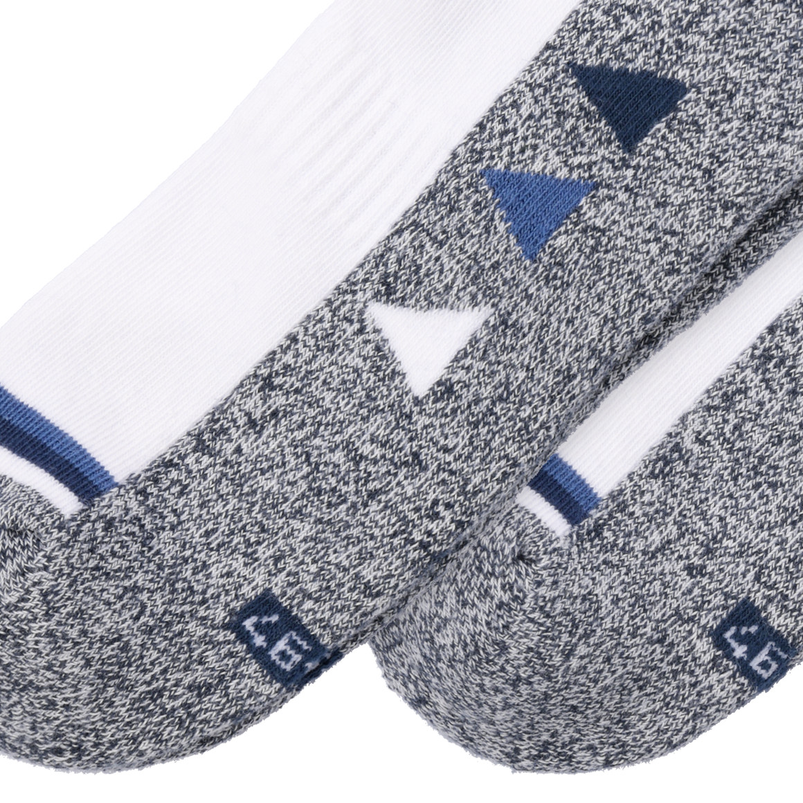 VanVaan 2 Paar Herren Trekking Sneaker-Socken weiss / dunkelblau
