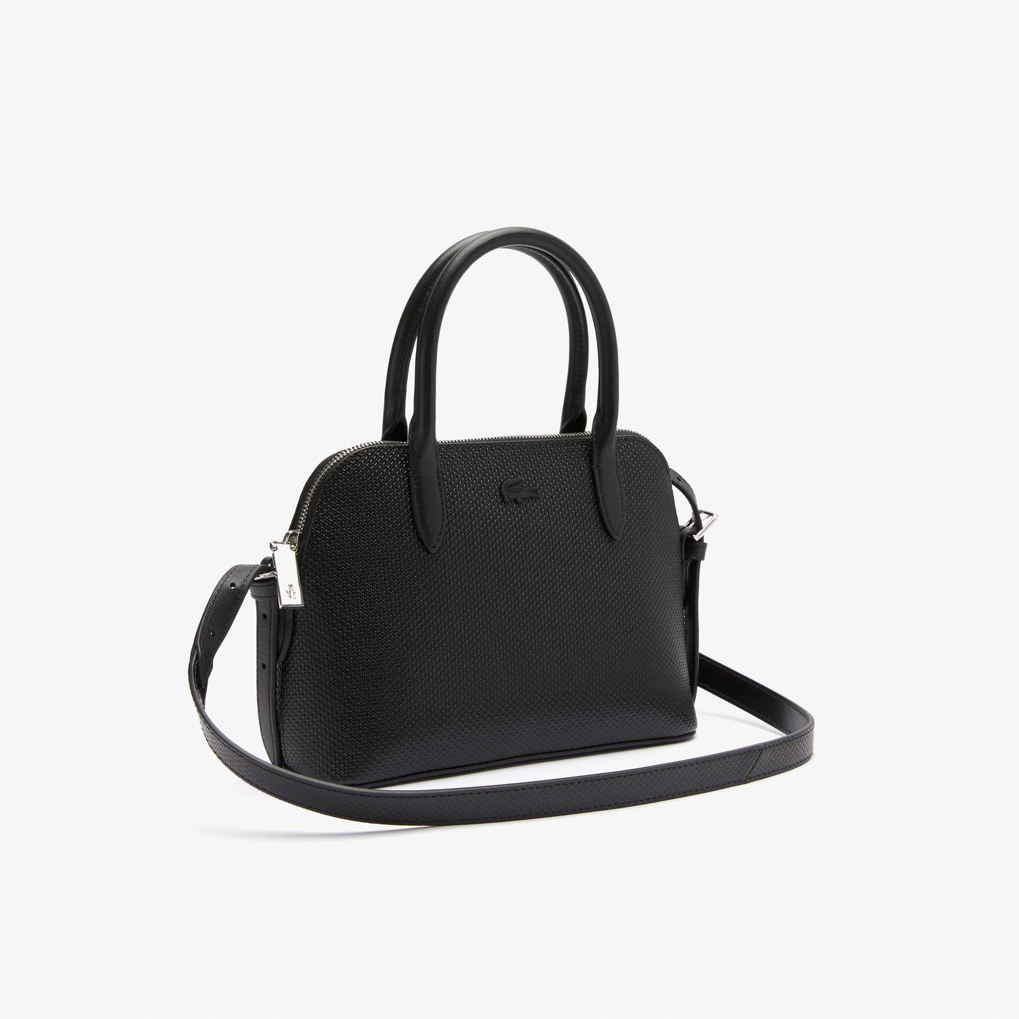 Sac bugatti à bandoulière amovible Chantaco en cuir piqué Sacs à main & Cabas - Noir - Lacoste - Femme