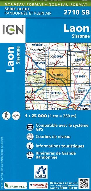 IGN - 2710 SB LAON SISSONNE 1 25 000