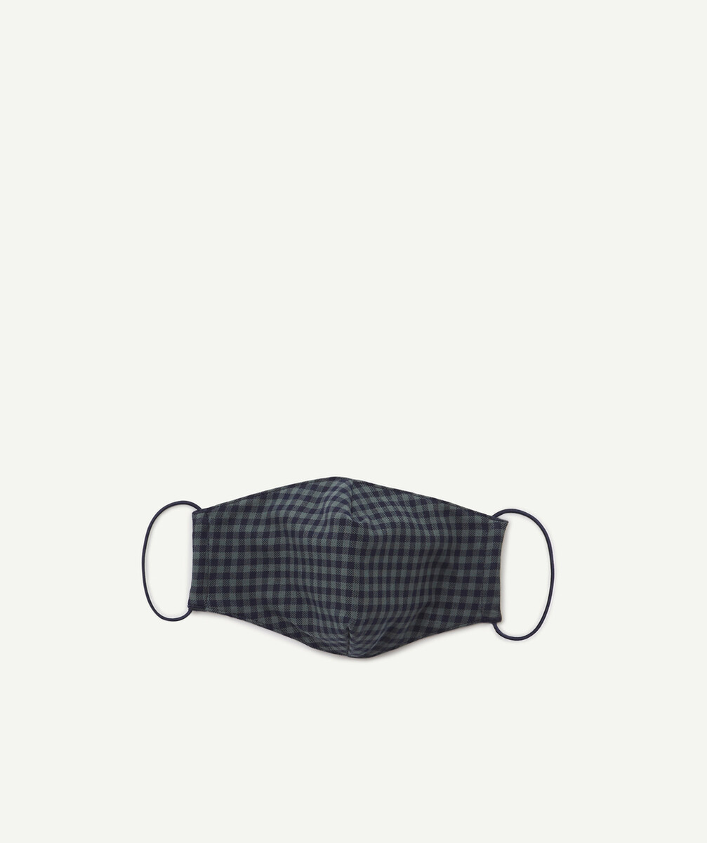 LE MASQUE ADULTE À CARREAUX EN TISSU RECYCLÉ- CATÉGORIE 1