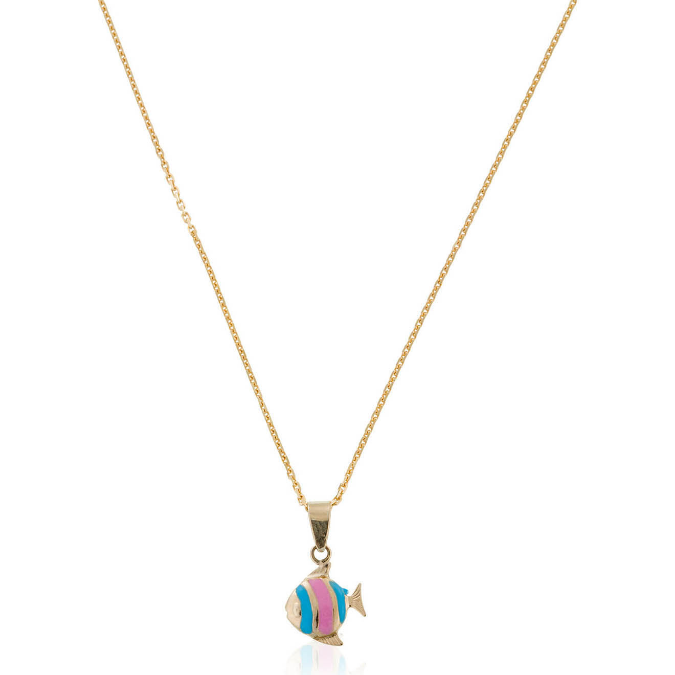 L'Exception Pendentif Enfant Poisson Heureux or jaune