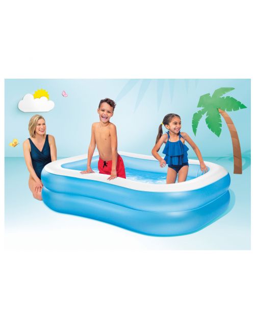 Intex Opblaasbaar Zwembad Familie - Easy Set Baden - 203x152x48 cm Blauw Leeftijd 3+