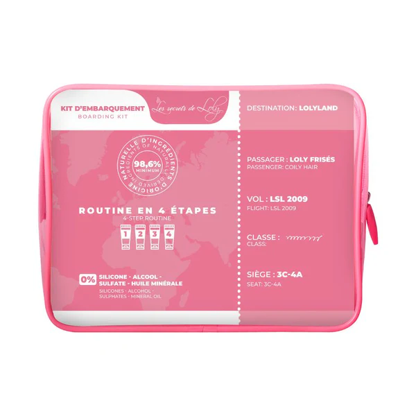 Les Secrets de Loly Trousse Voyage en 4 Etapes - Cheveux Frisés 4 produits de 100 ml