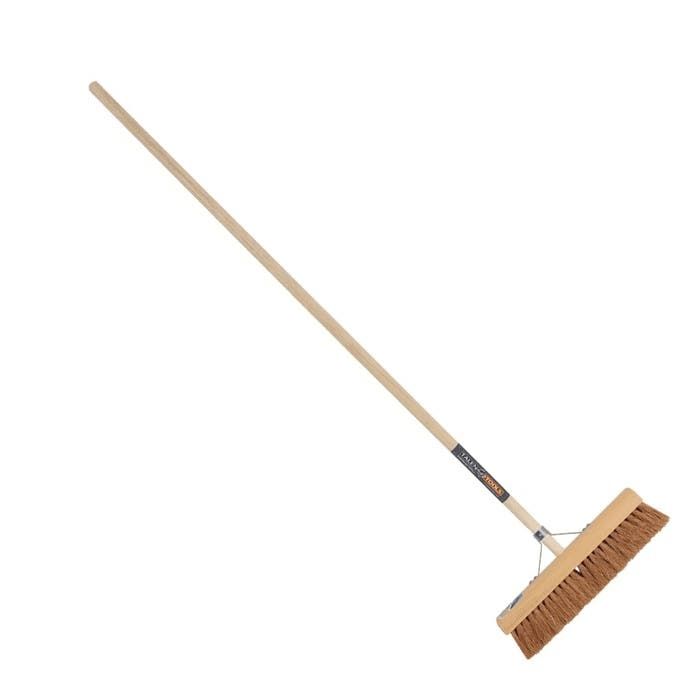 Zachte bezem kokoshaar 40 cm met bezemsteel 150 cm (8712448298704)