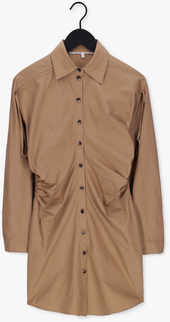 SECOND FEMALE camel second female mini jurk ficus dress