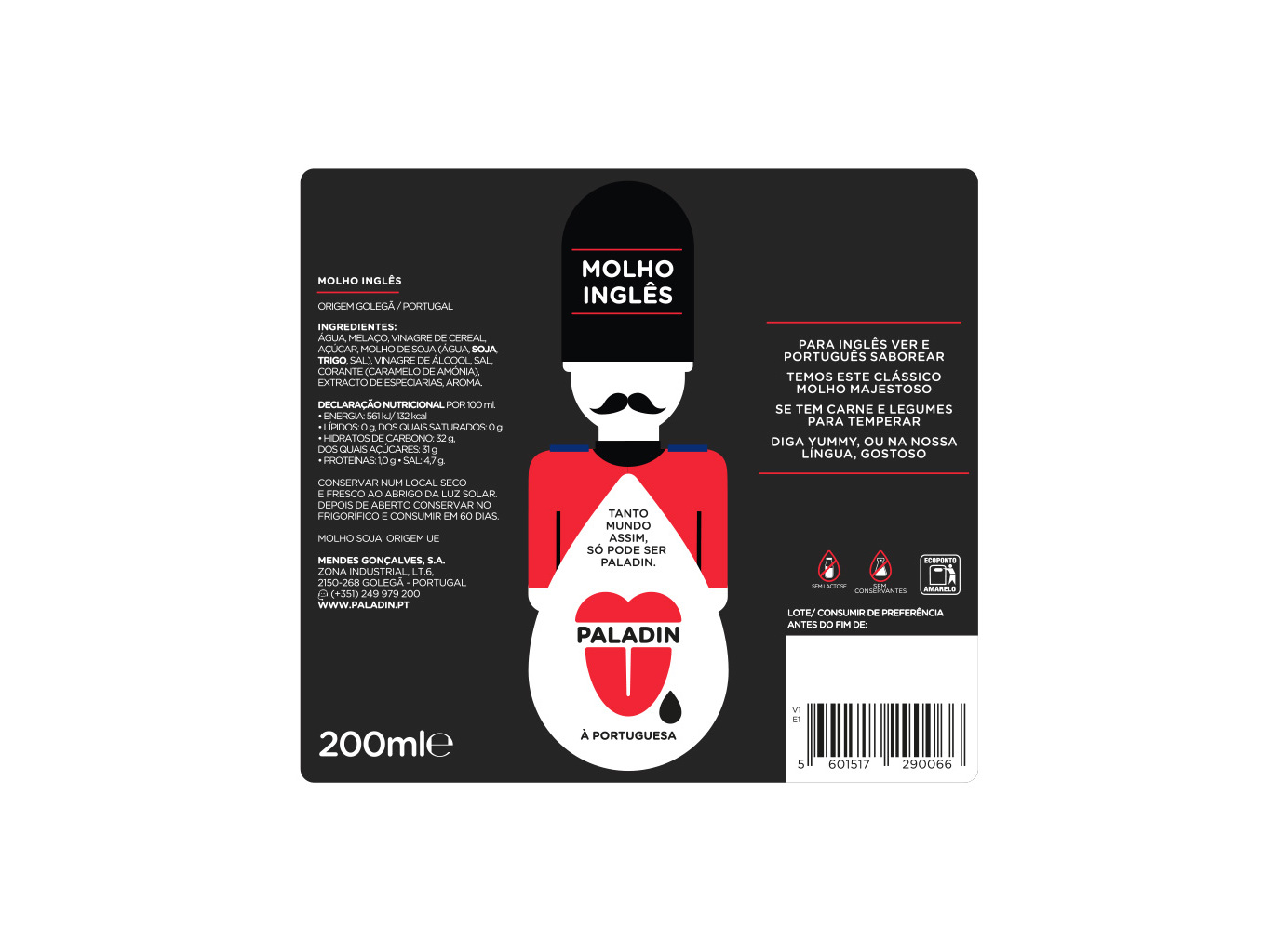 MOLHO INGLÊS PALADIN 200ML