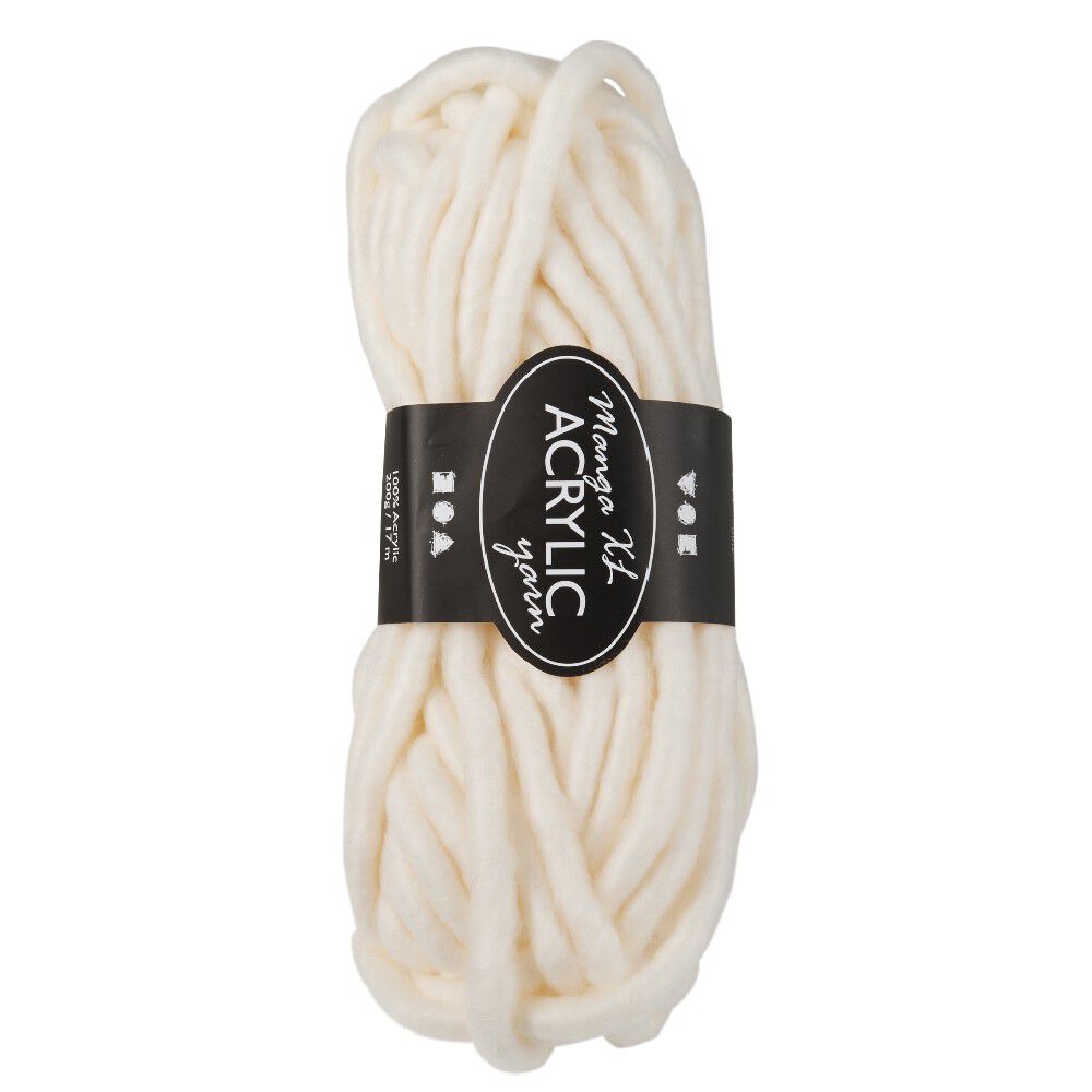 Pelote de laine 200g 17m blanc cassé
