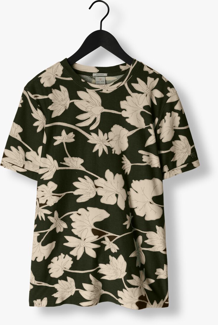 CAST IRON groene cast iron t-shirt short sleeve r-neck regular fit cotton twill