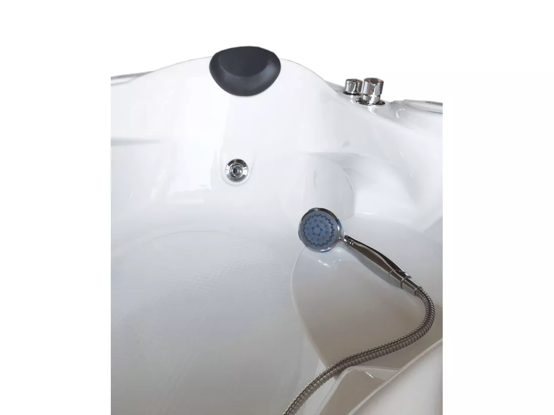 Baignoire Balnèo blanc 150 X 150 cm pour 2 personnes 6 jets – Anemone