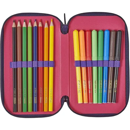 Herlitz Doppeletui Unicorn, 23-teilig