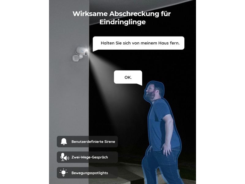 Reolink Netzwerkkamera P330P Outdoor 4K PoE Outdoor 8 MP 4K PoE-Kamera, mit allen PoE-Überwachungskamerasystemen von Reolink kompatibel