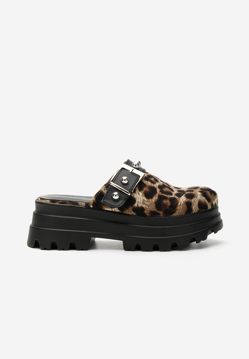 Sabots pour femme à plateforme leopard Abenya V2