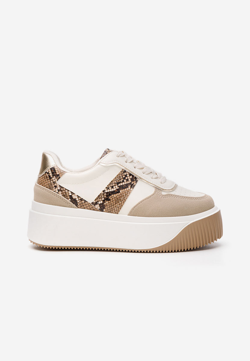 Baskets à plateforme beige Selyana