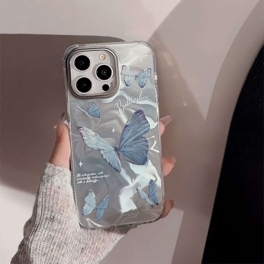 Mobby - Vlinder telefoonhoesje - iPhone 15 Pro Max / 15 Pro / 15 Plus / 15 / 14 Pro Max / 14 Pro / 14 Plus / 14 / 13 Pro Max / 13 Pro / 13 / 13 mini / 12 Pro Max / 12 Pro / 12