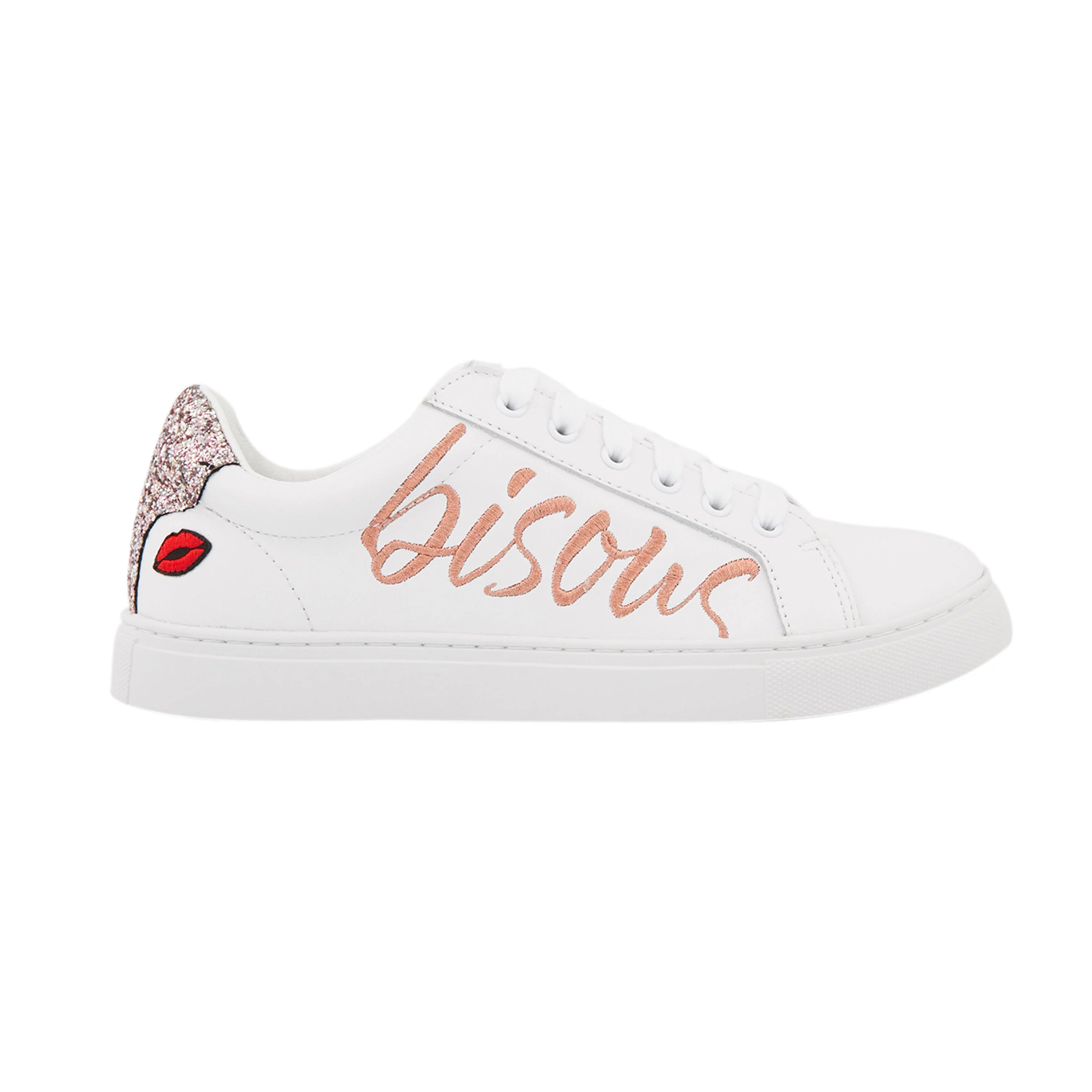 SIMONE BISOUS - Sneakers en cuir | Blanc