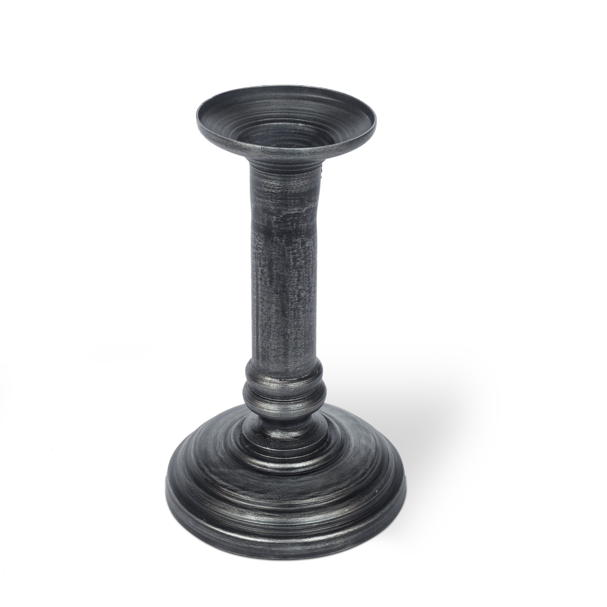 Kerzenständer aus Metall, antik-finish, Ø 8,5 cm, H 15 cm von fischer's lagerhaus
